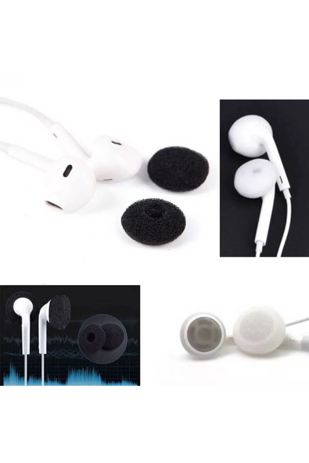 Kulaklık Süngeri, Kulaklık Yastığı 10 Adet (18 mm) - SİYAH - Görsel 4
