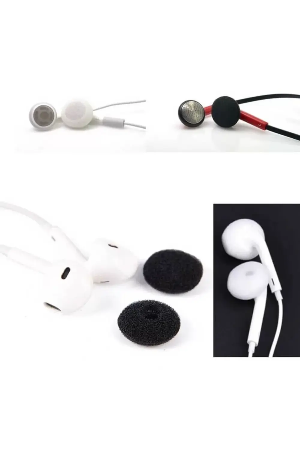 Kulaklık Süngeri, Kulaklık Yastığı 10 Adet (18 mm) - SİYAH