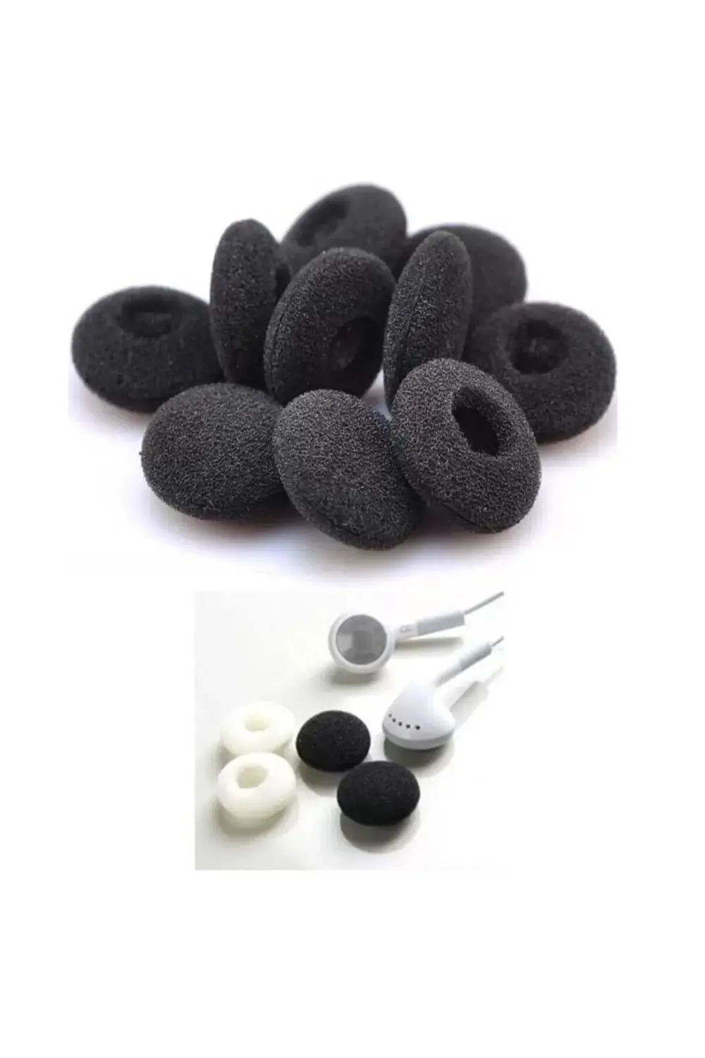 Kulaklık Süngeri, Kulaklık Yastığı 10 Adet (18 mm) - SİYAH