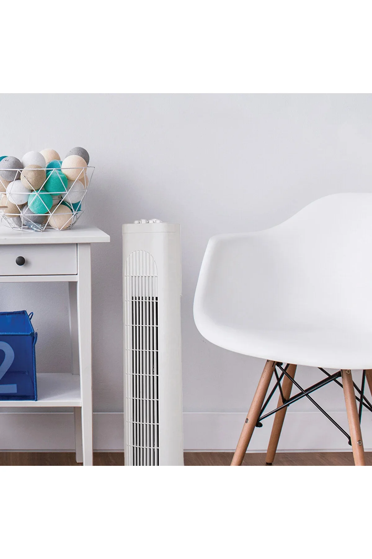 Kule Tipi Zaman Ayarlı Vantilatör 50W Beyaz Kule Tipi Zaman Ayarlı Vantilatör 50W Beyaz