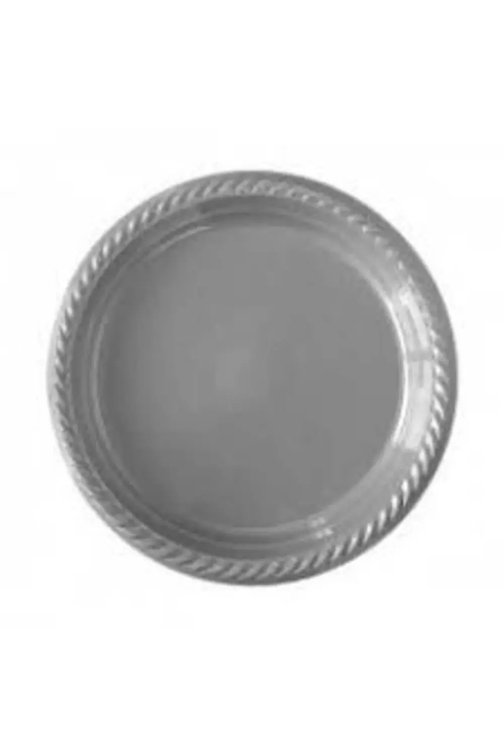 Kullanatparty Gümüş Renk Plastik Tabak Bardak Çatal Seti - Lüx Pl