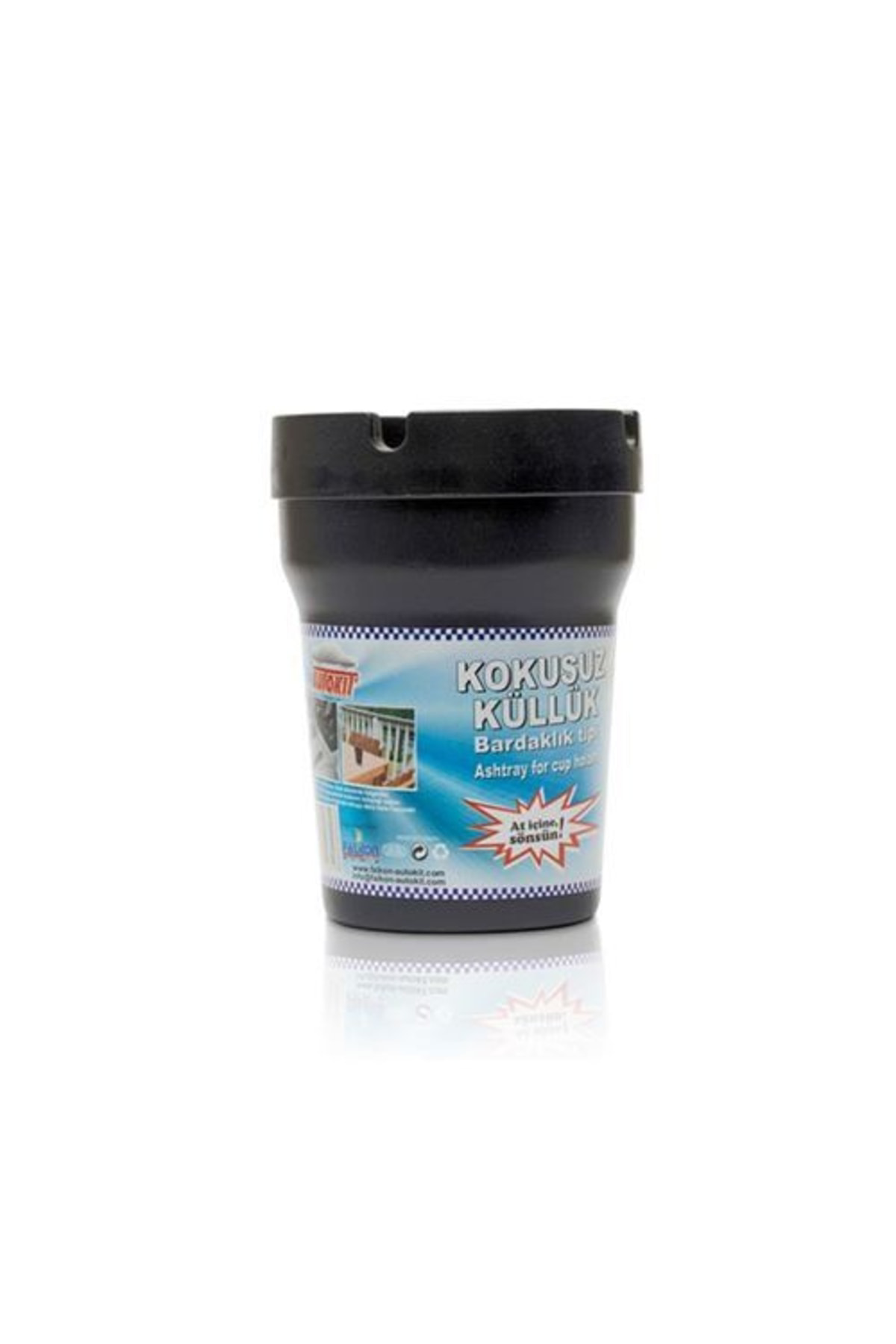 Küllük Portatif Kova Tip Kokusuz Siyah/gri