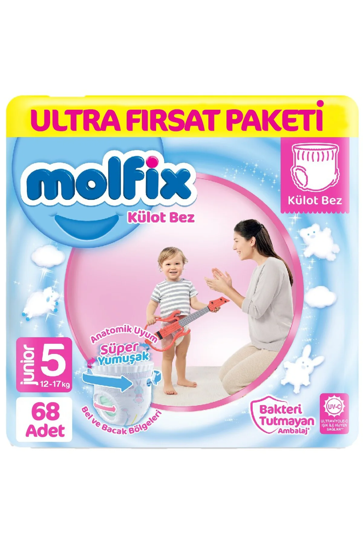 Külot Bez Ultra Fırsat Paketi 5 Beden 12-17 Kg 68 Adet