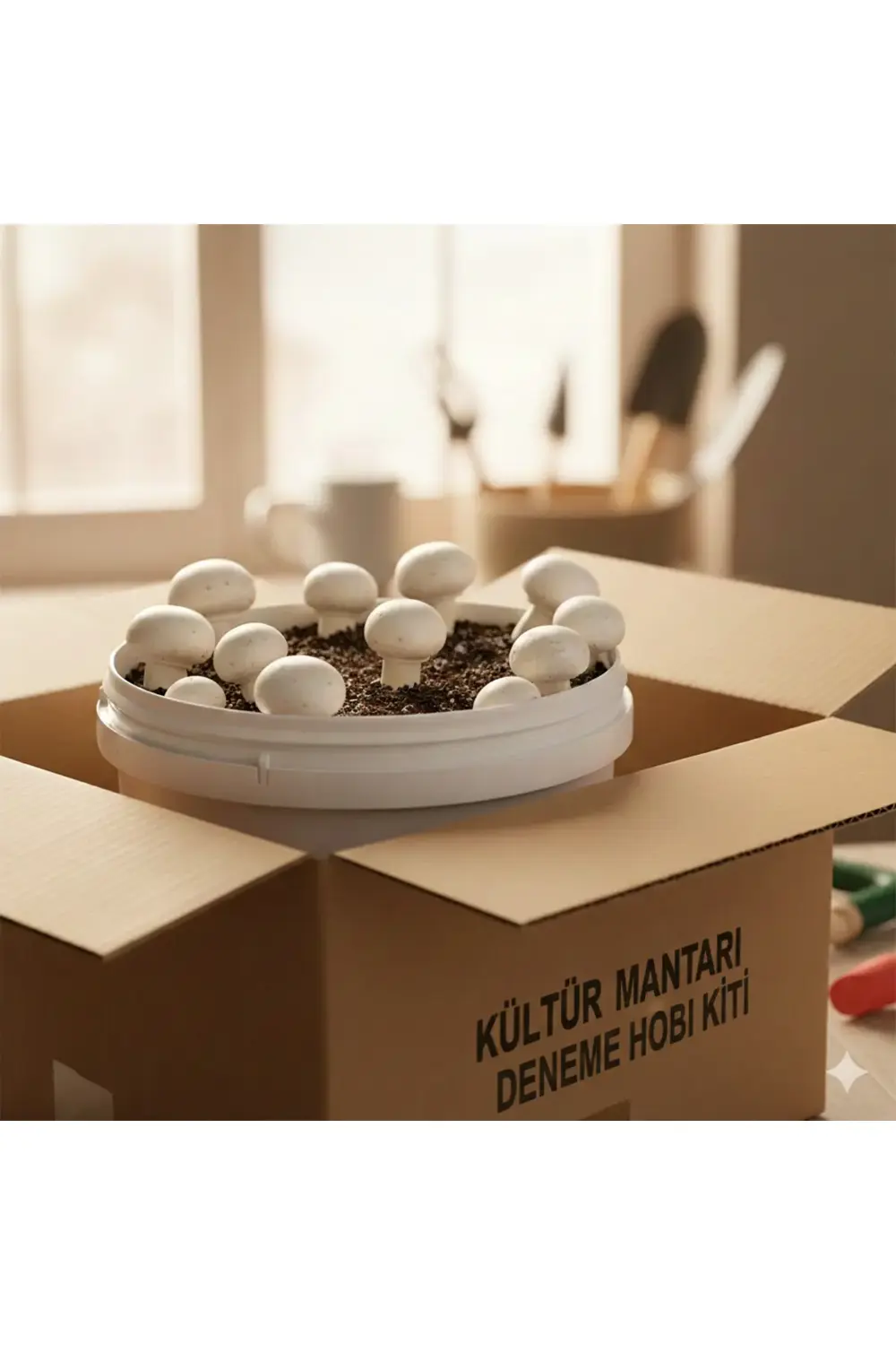 Kültür Mantarı Deneme Hobi Kiti + Hediye Üzüm Fidanı Tohumları