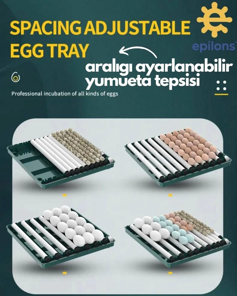 Kuluçka Makinesi Epo-130my Extra Hediyeli 130 Yumutalık Yedek Mot Kuluçka Makinesi Epo-130my Extra Hediyeli 130 Yumutalık Yedek Mot
