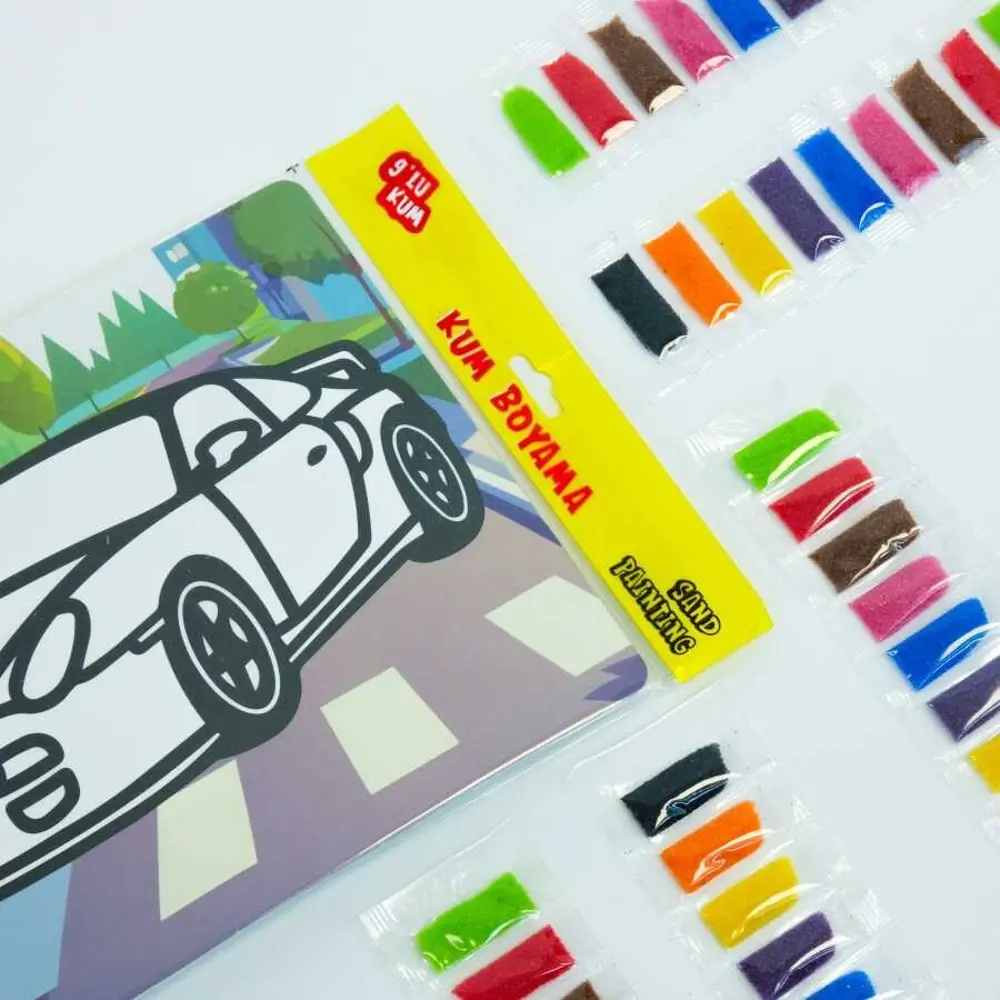 Kum Boyama Seti 10 Adet  A4 Boyutunda (27x20 )