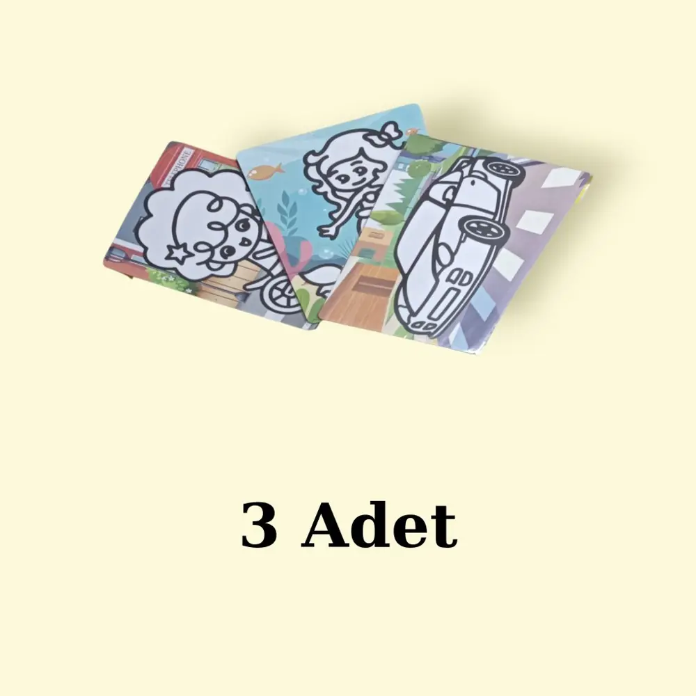 Kum Boyama Seti 3 Adet A4 Boyutunda (27x20 )