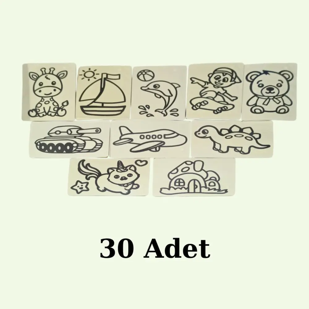 Kum Boyama Seti 30 Adet A5 Boyutunda (20x13.5)