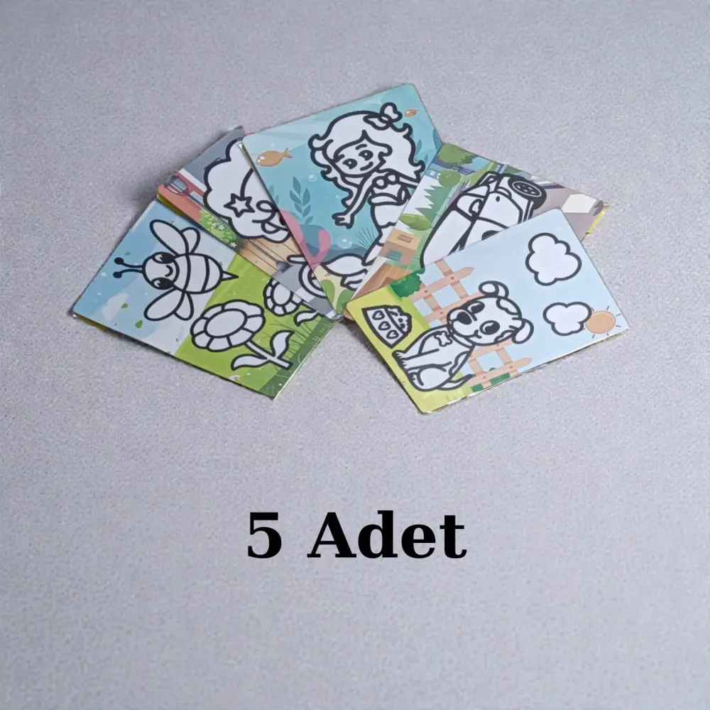 Kum Boyama Seti 5 Adet A4 Boyutunda (27x20 )