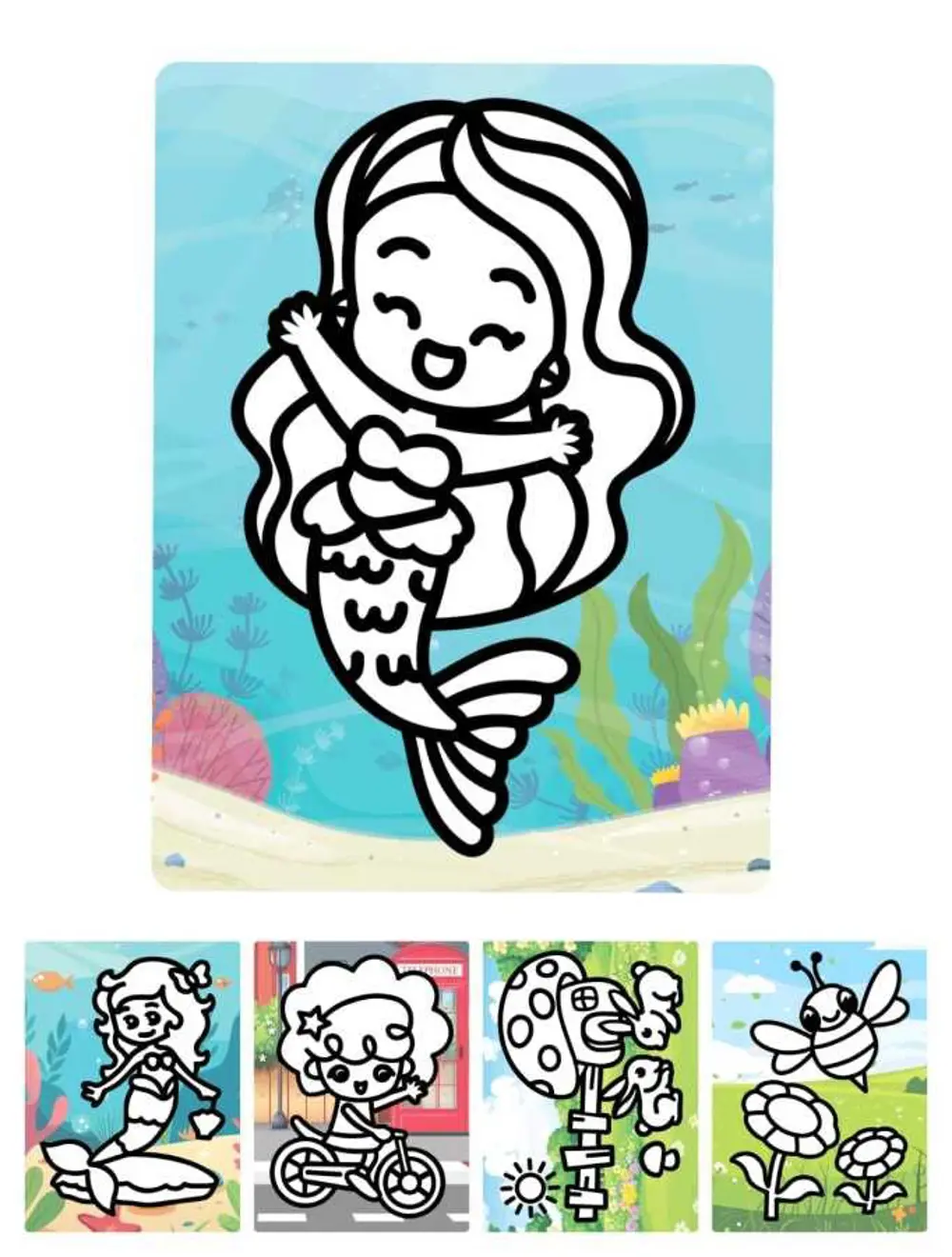 Kum Boyama Seti 5 Adet A4 Boyutunda (27x20 )