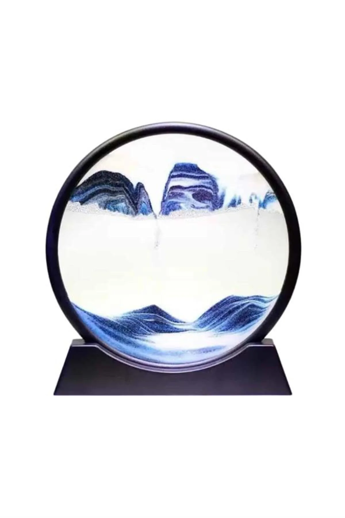 Kum Saati Yuvarlak Şık Kum Tablosu Dekoratif Kum Sulu Kum Saati -