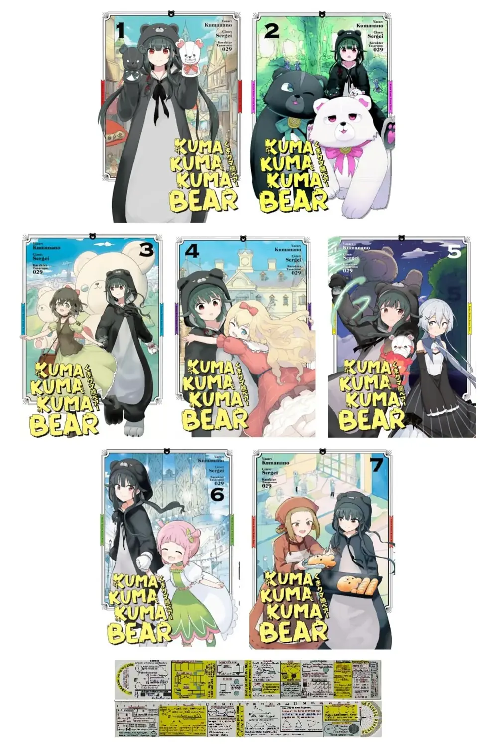 Kuma Kuma Kuma Bear 1-2-3-4-5-6-7. Ciltler Manga Seti + Mat. Öğre