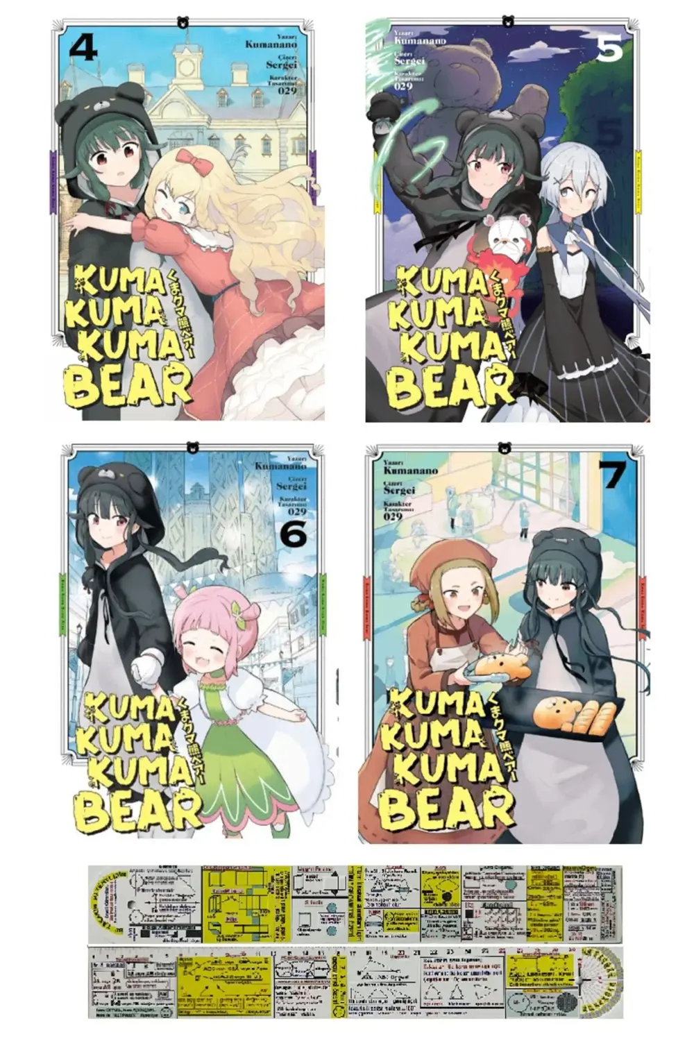Kuma Kuma Kuma Bear 4-5-6-7. Ciltler Manga Seti + Mat. Öğreten Ce