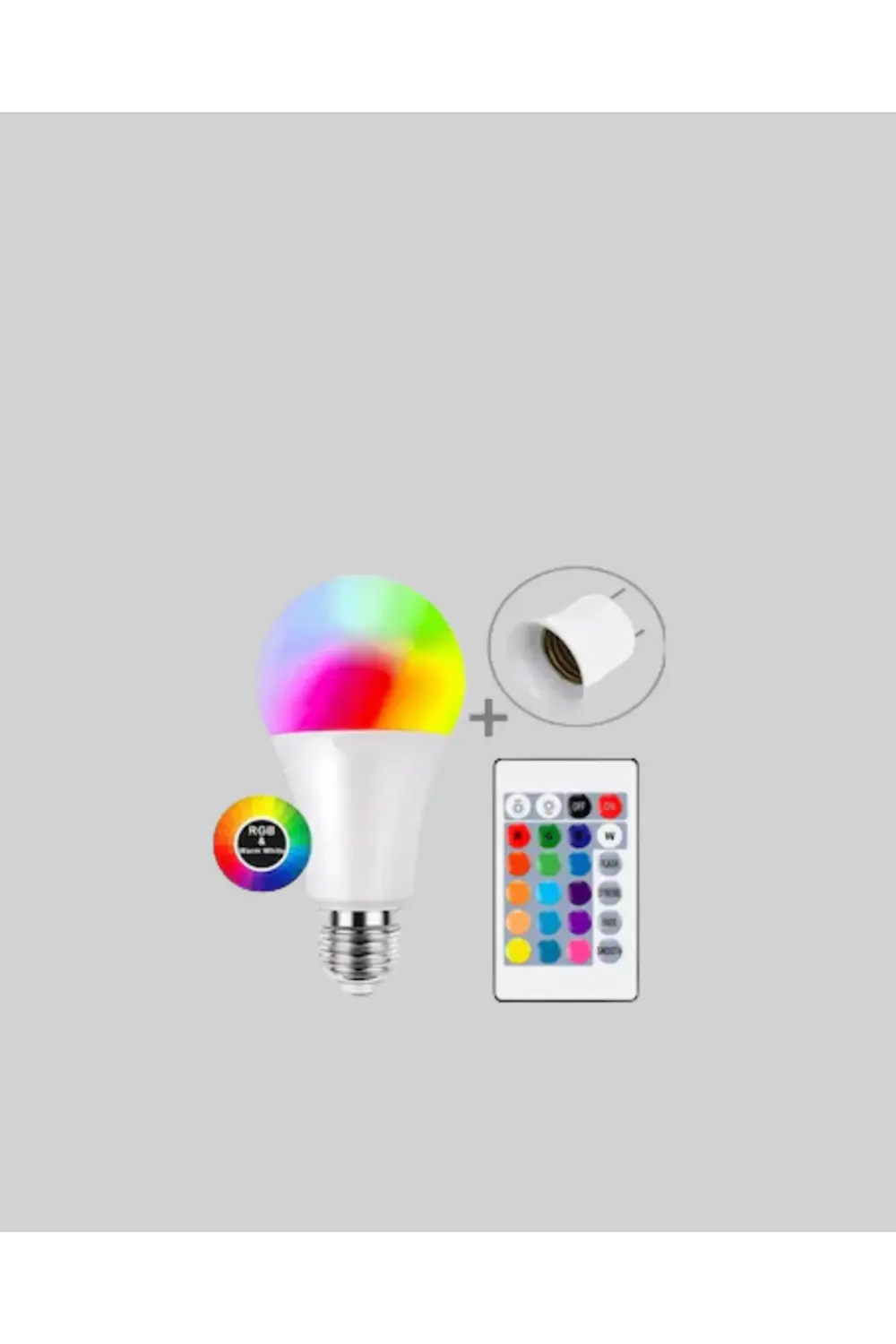 Kumanda Destekli Çok Renkli Akıllı LED Ampul
