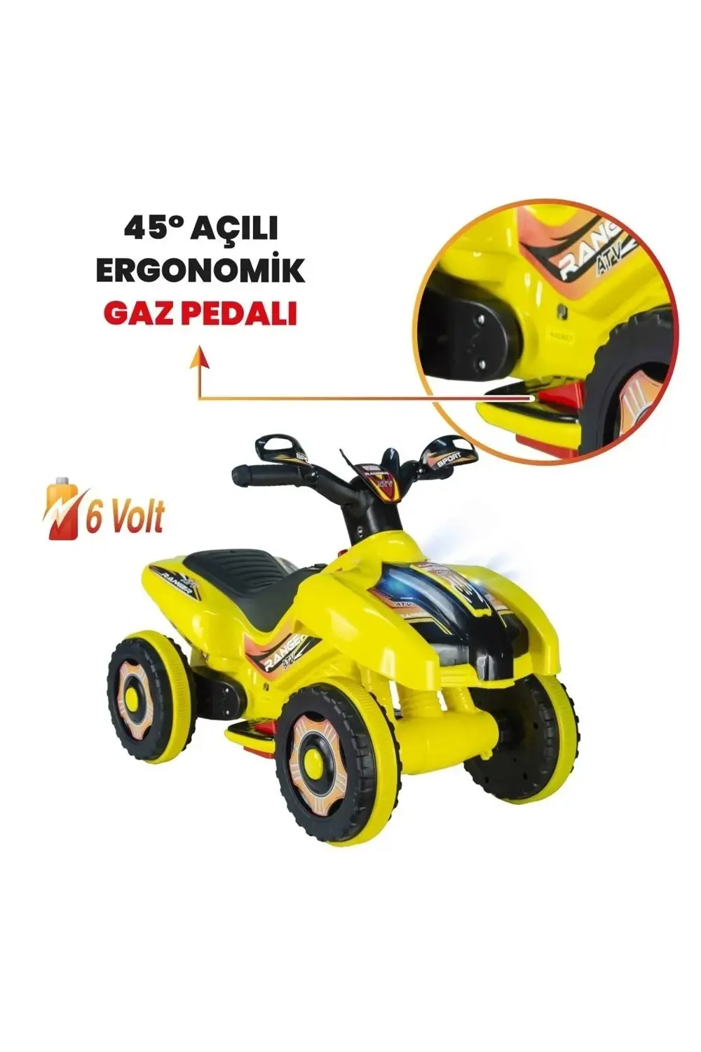 Kumandalı Akülü Araba 6 Volt 2-4 Yaş
