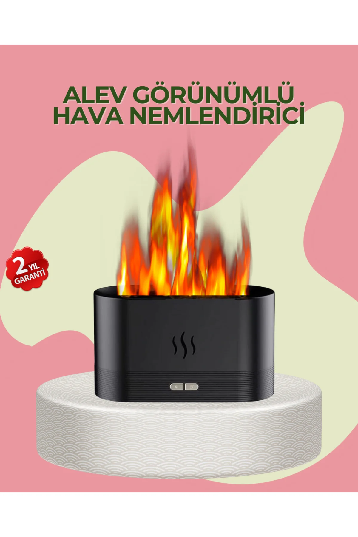 Kumandalı Alev Görünümlü LED Hava Nemlendirici Buhar Makinesi