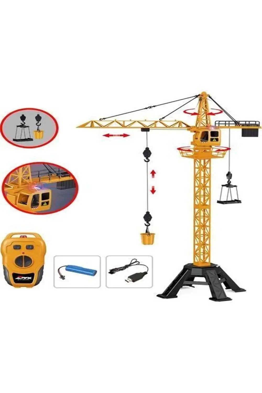 KUMANDALI KULE VİNÇ Z6826A USB IŞIKLI 99 CM 6+