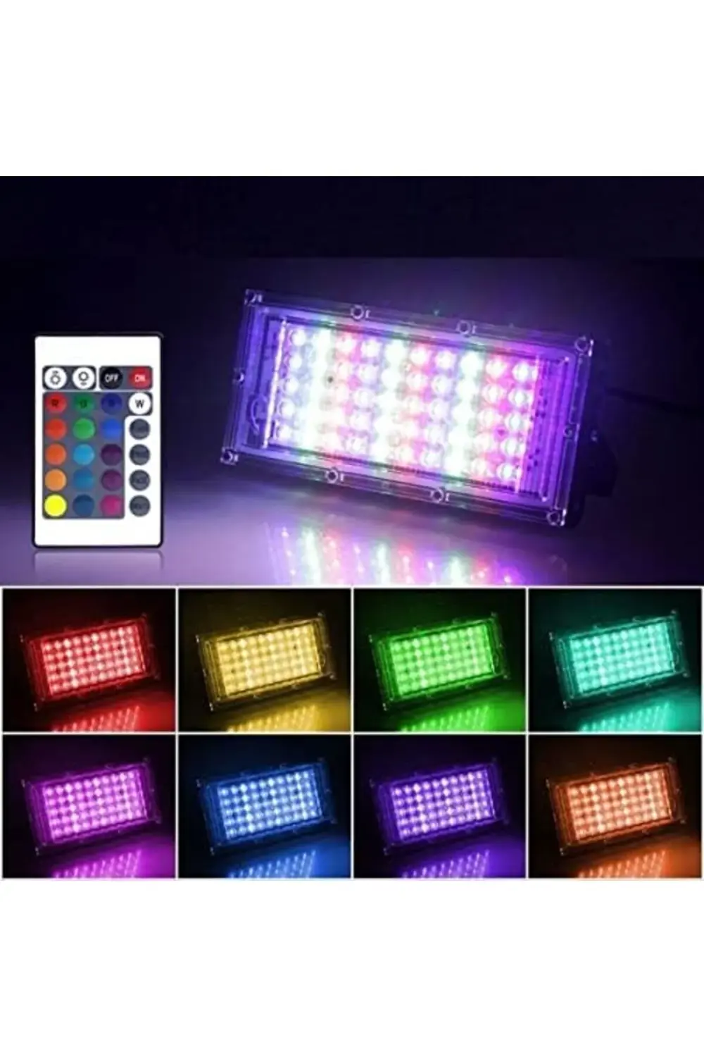 Kumandalı Led Işık Dış Cephe Aydınlatması Çok Renkli RGB Led Pane