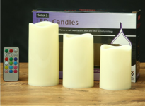 İhtiyaçavm Kumandalı Renk Değiştiren Led Mum 3 Boy Set