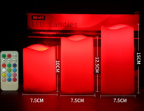 İhtiyaçavm Kumandalı Renk Değiştiren Led Mum 3 Boy Set