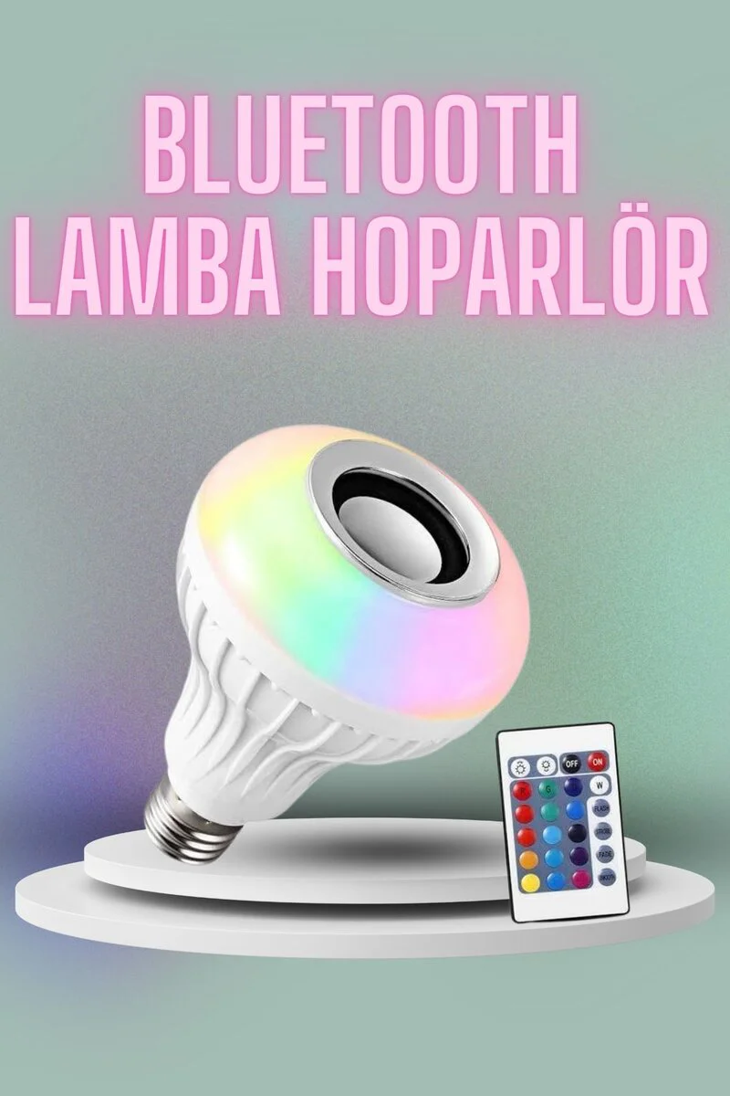 Kumandalı RGB LED Bluetooth Hoparlörlü Ampul - Akıllı Işık ve Ses Çözümü