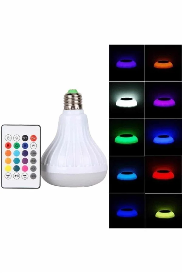 Kumandalı RGB Led Işık Bluetooth Hoparlör Ses Lambası Renkli Ampul Fiyatı, Yorumları ve Özellikleri