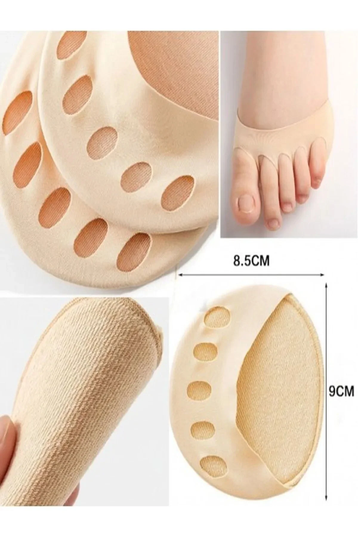 Kumaş Ayak Pedi – Topuklu, Spor Ve Günlük Ayakkabılar Için 2 Adet