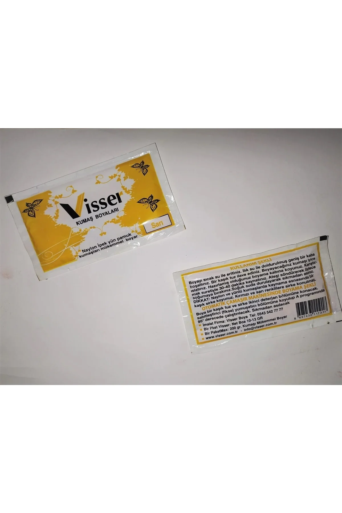 Kumaş Boyası Sarı 12 Gr. 2 Ad.