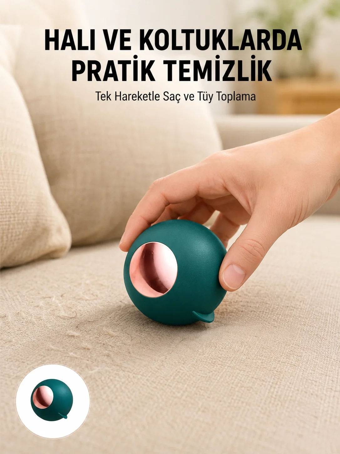 Kumaş Dostu Tiftik Çıkarıcı – Kıyafet ve Halı Temizlik Topu