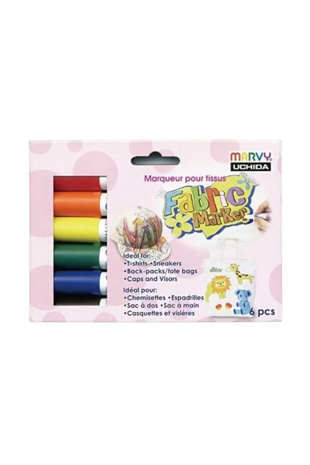 Kumaş T-shirt Boyama Kalemi - 6lı Set