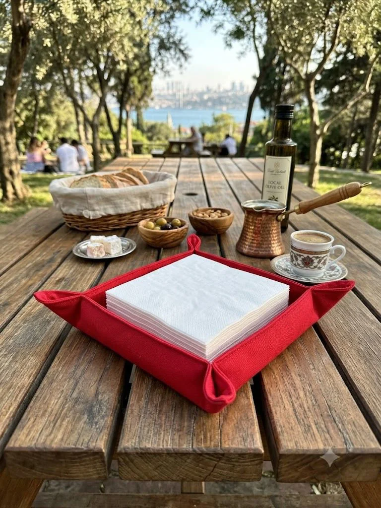 Kumaştan Peçetelik Servis Kırmızı
