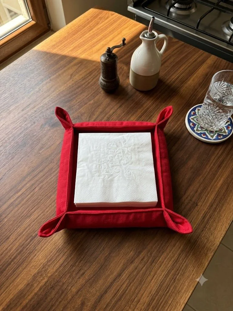Kumaştan Peçetelik Servis Kırmızı