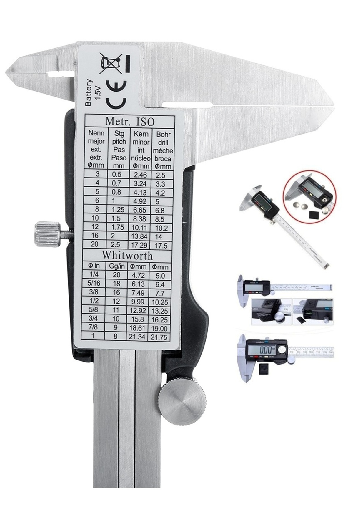 Melff Kumpas - Dijital Kumpas 0,01 Mm - 150Mm 6İnc