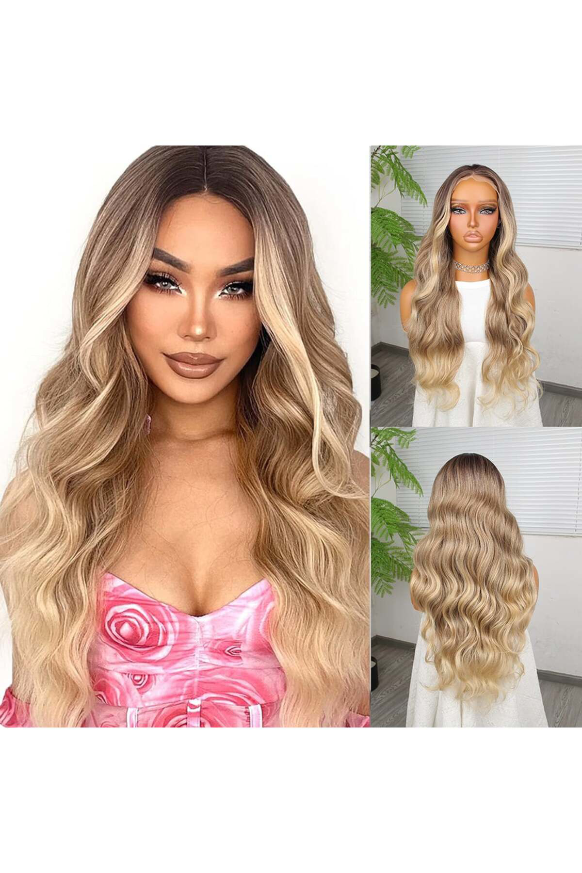 Fantaziatölyesi Kumral Balköpüğü Ombre Ve Röfleli Tül Peruk