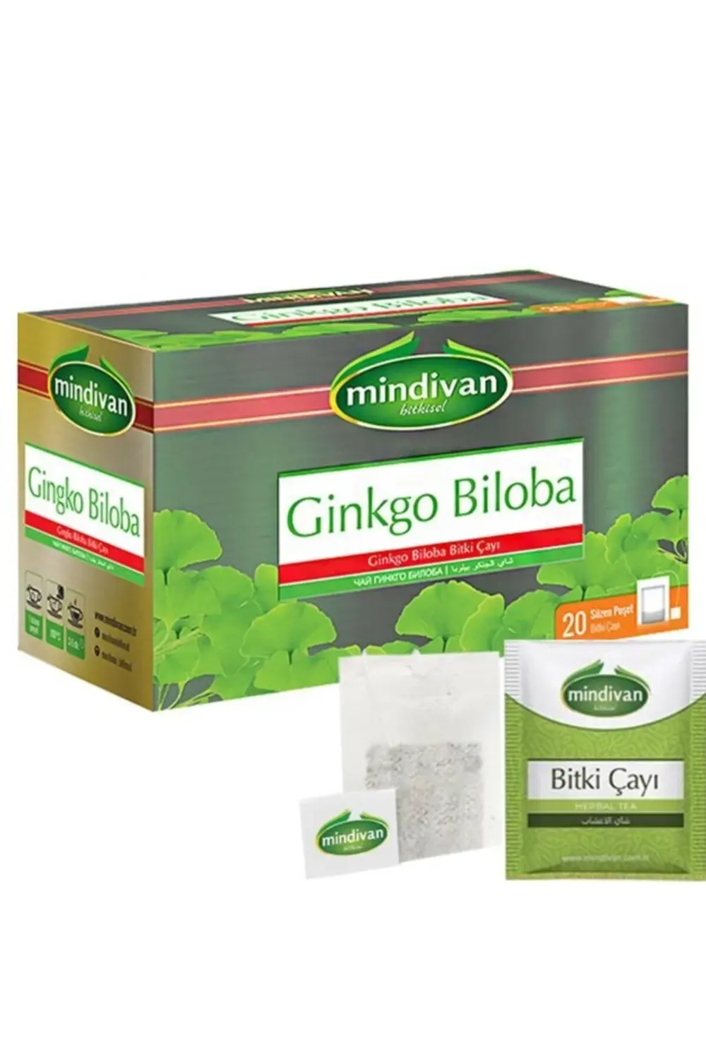 Mindivan Kumraldede Bakkal Ginkgo Biloba Çayı 20'Li Premium Süzen Poşet