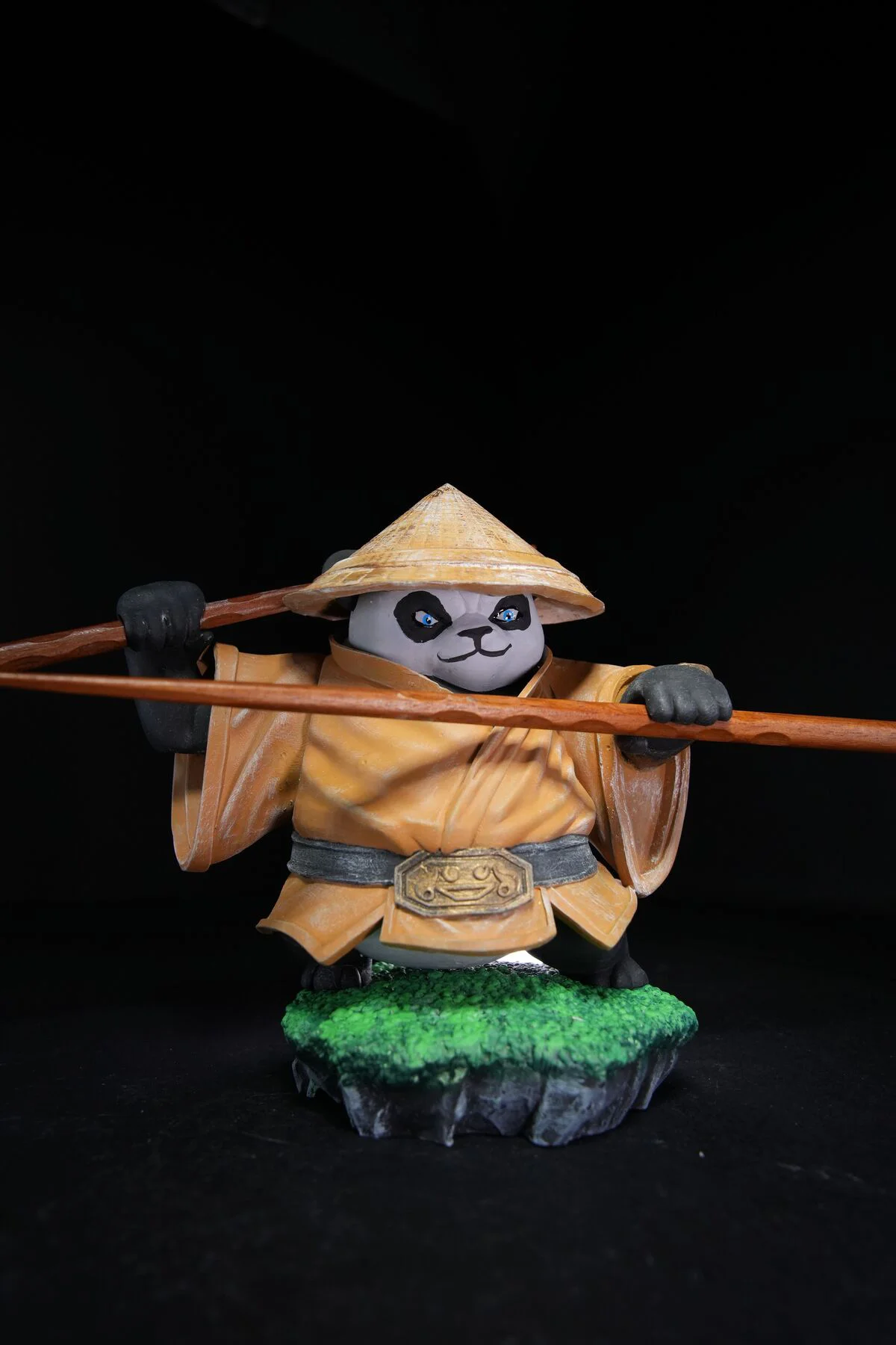 Kung Fu'cu Panda Hashi ve Bebek Panda Oyuncak Boyalı Figür 12 CM