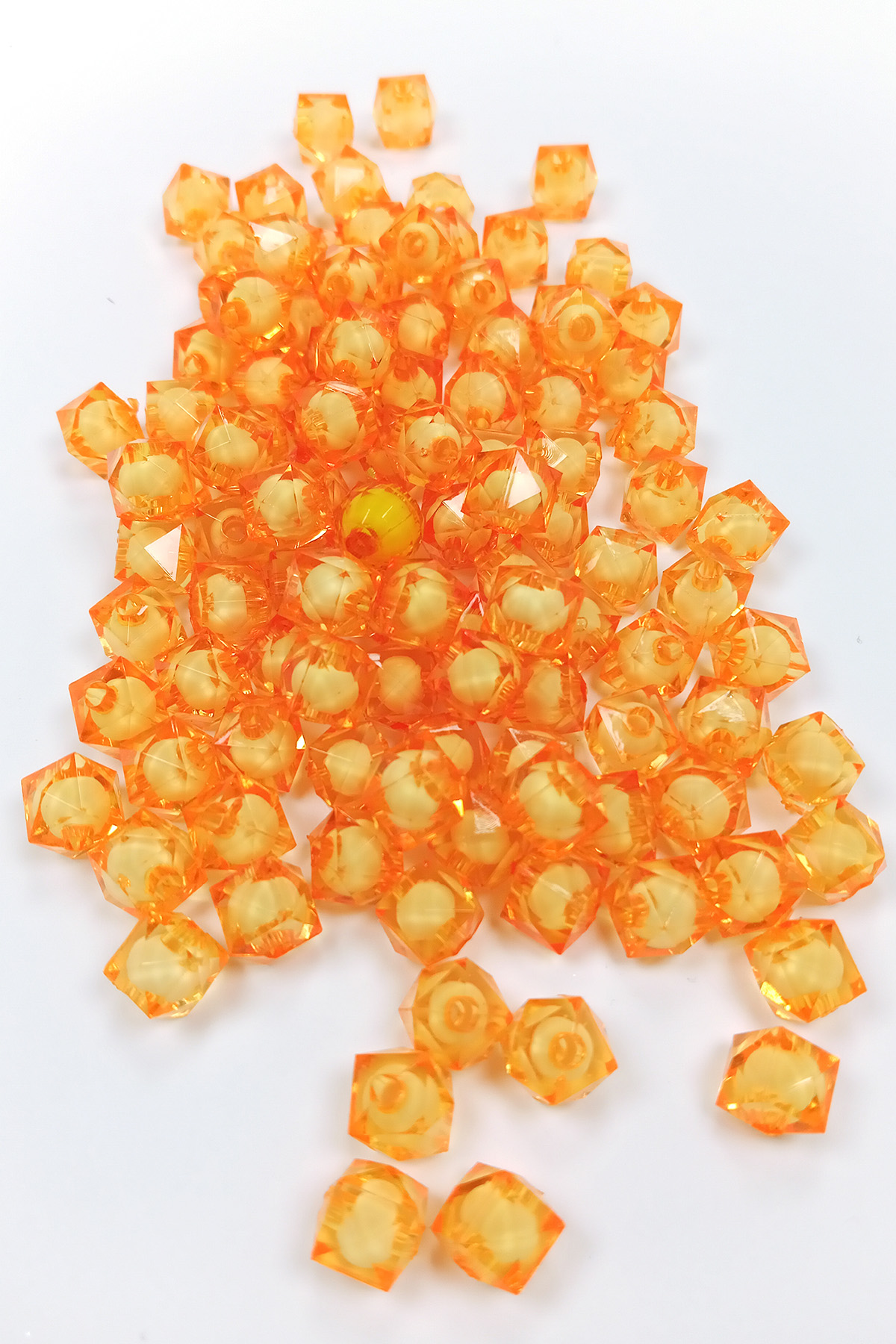 Küp Boncuk İçten Boncuklu Bileklik Çanta Boncuğu 10 mm 50 gr Turu