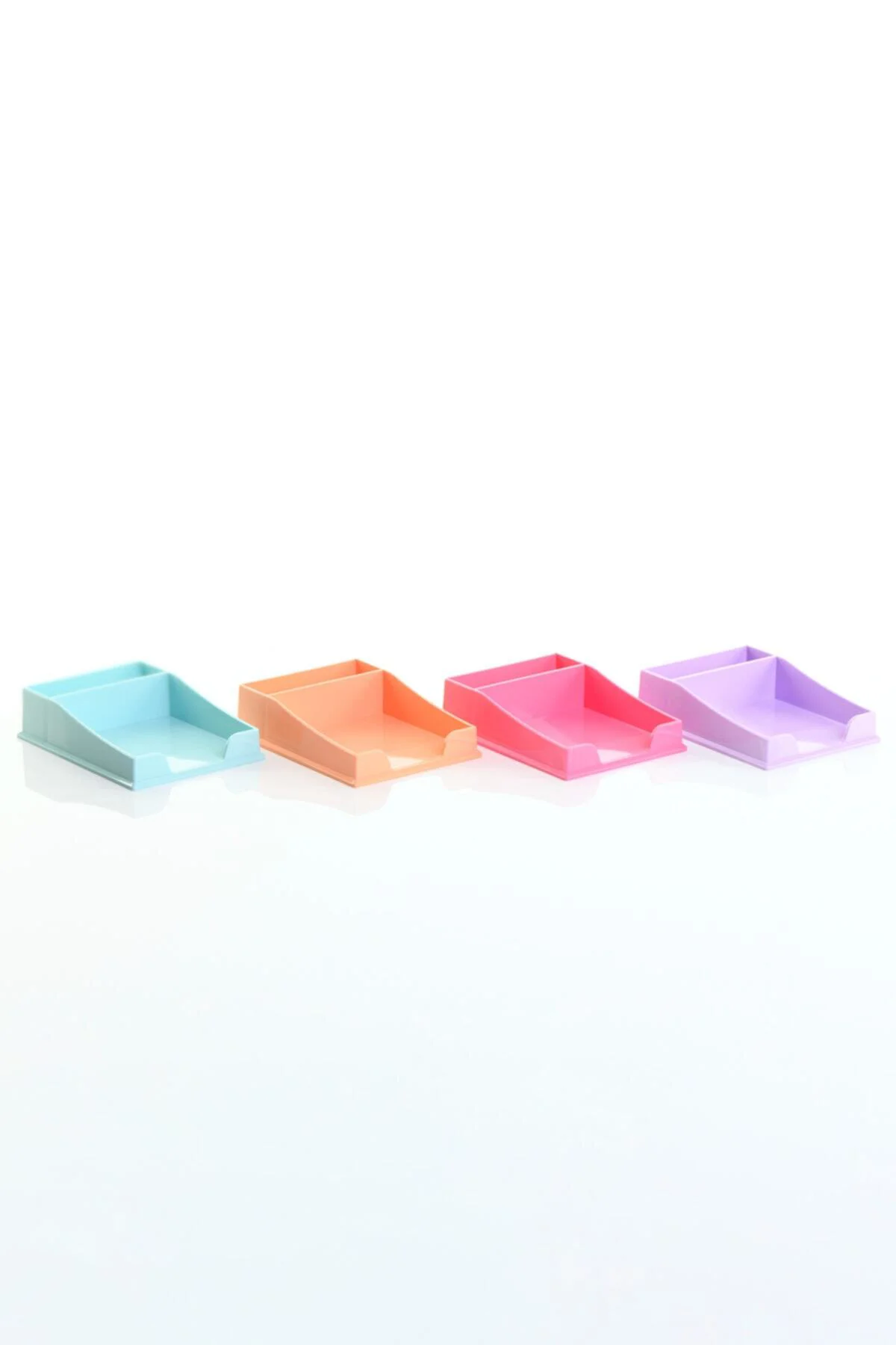 Küp Notluk Kartvizitlikli Masaüstü Organizer Mor 3.5X7.5X10.5Cm K