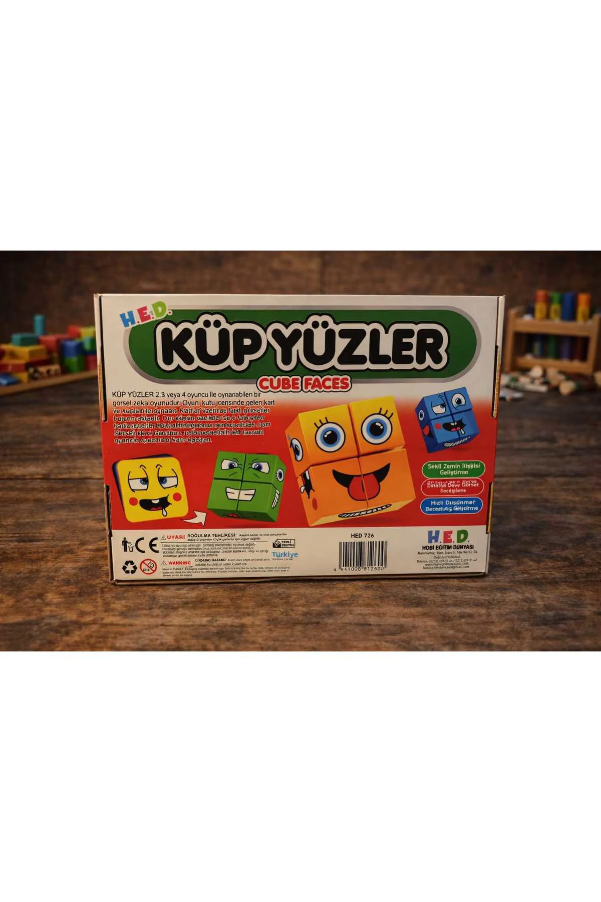 Küp Yüzler Göster Hızını Oyunu Eğitici Zeka Oyunu Zil Yoktur - Ailece Oynanır - Çocuklar İçin Kutu Oyun