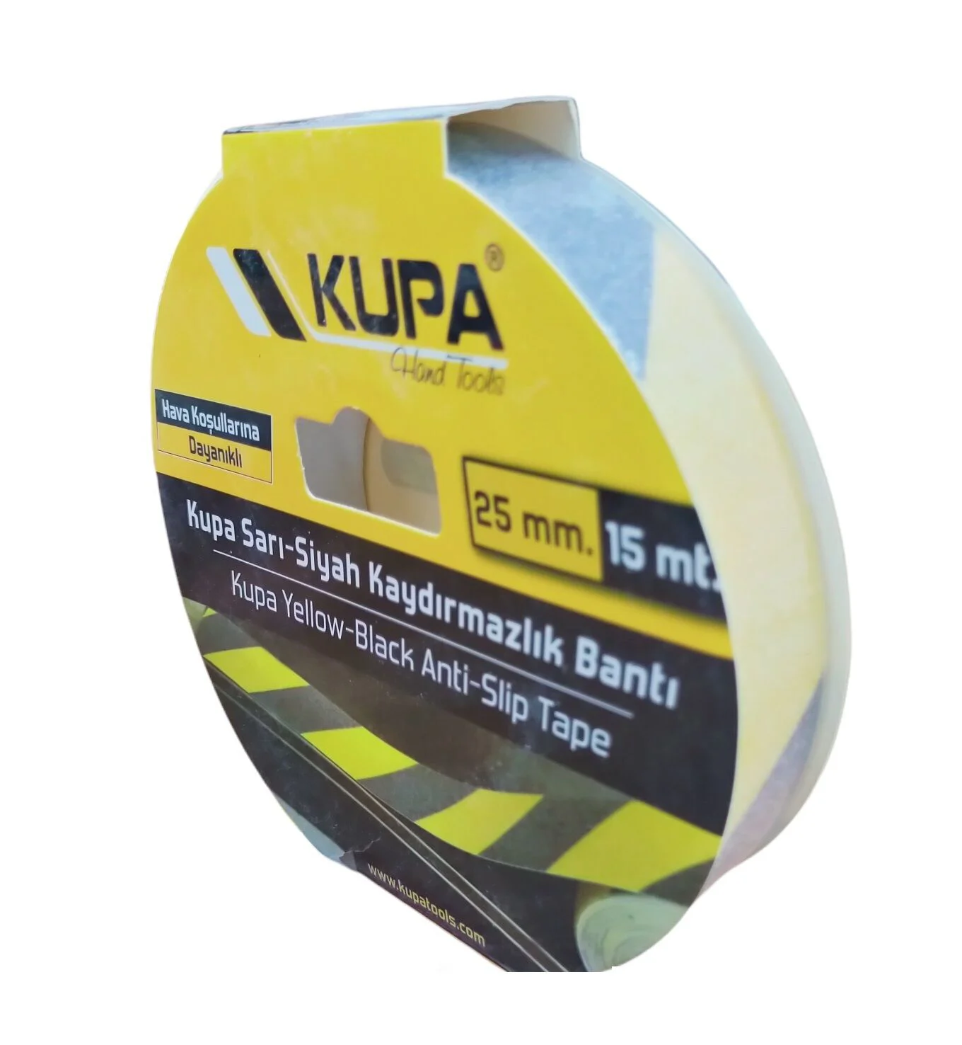 Kup6062   Kupa Sarı-Siyah Kaydırmaz Bant 25Mm*15M Fiyatı, Yorumları ve Özellikleri