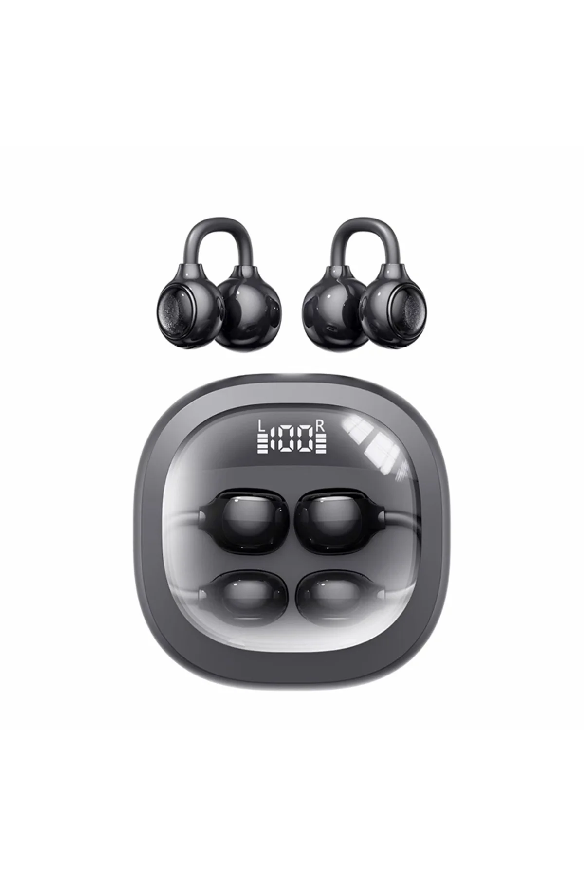 Küpe Tipi Bluetooth 6.0 Kulaklık IPX-5 Su Geçirmez Type-C Şarjlı 