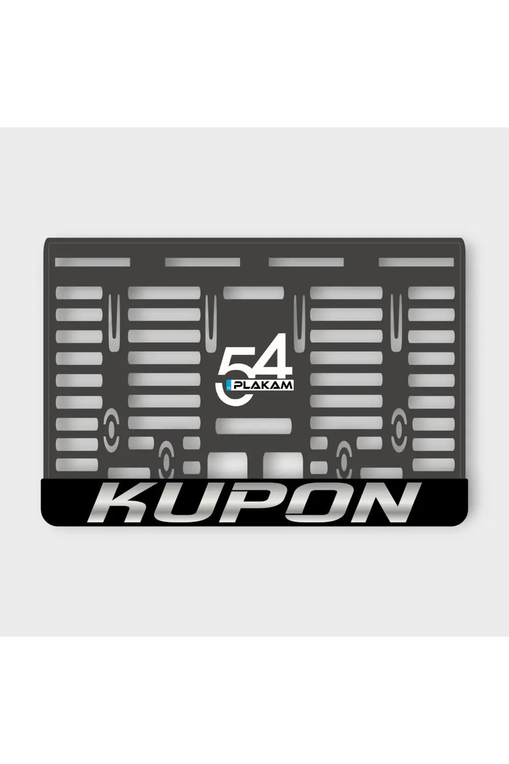 KUPON SİYAH GÜMÜŞ PLEKSİ MOTOR PLAKALIĞI