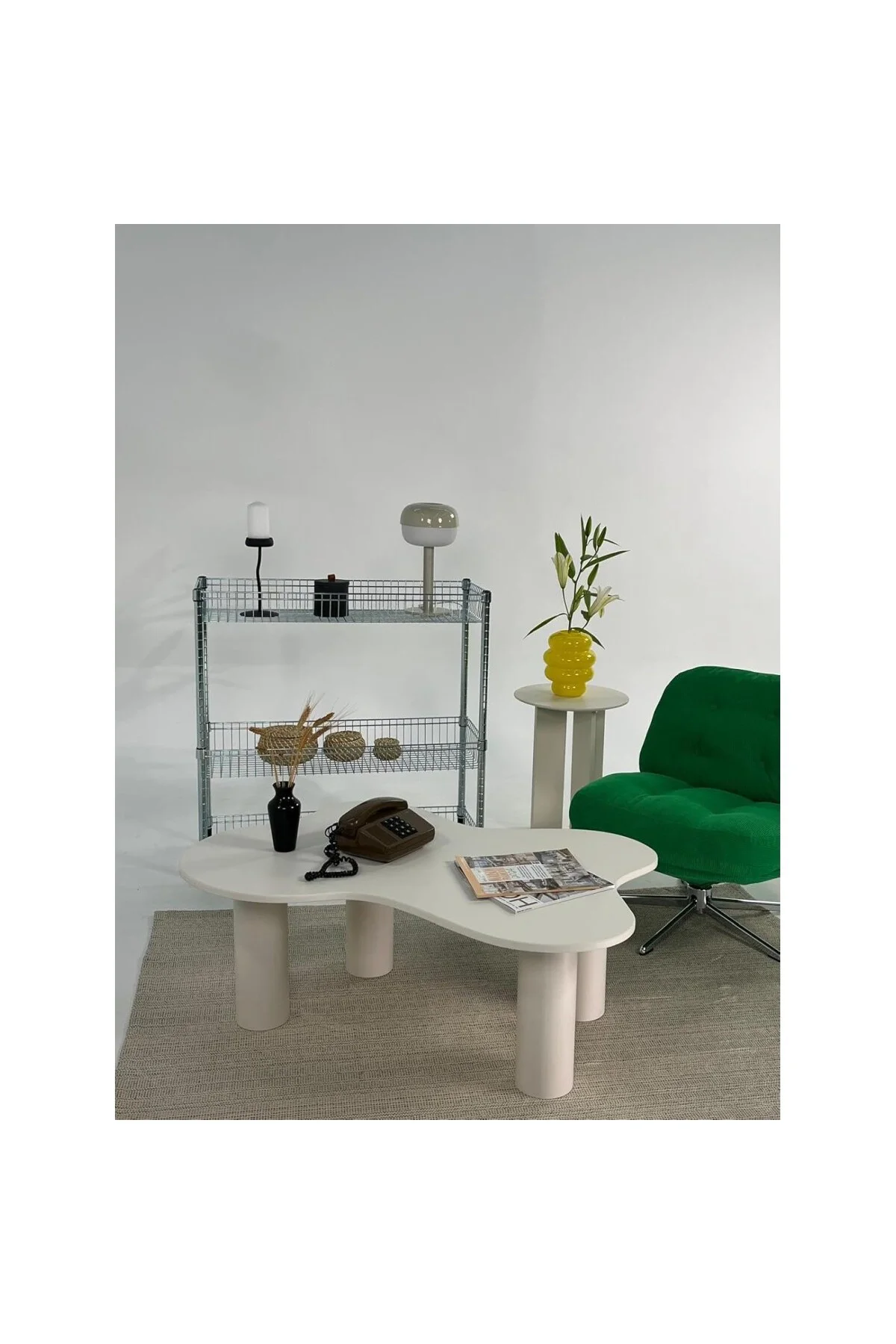 Kuppdesign Bloom Orta Sehpa Krem