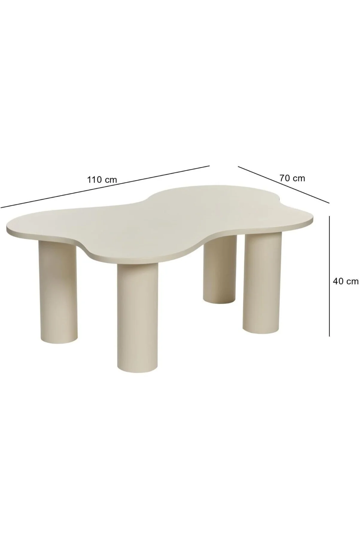Kuppdesign Bloom Orta Sehpa Krem