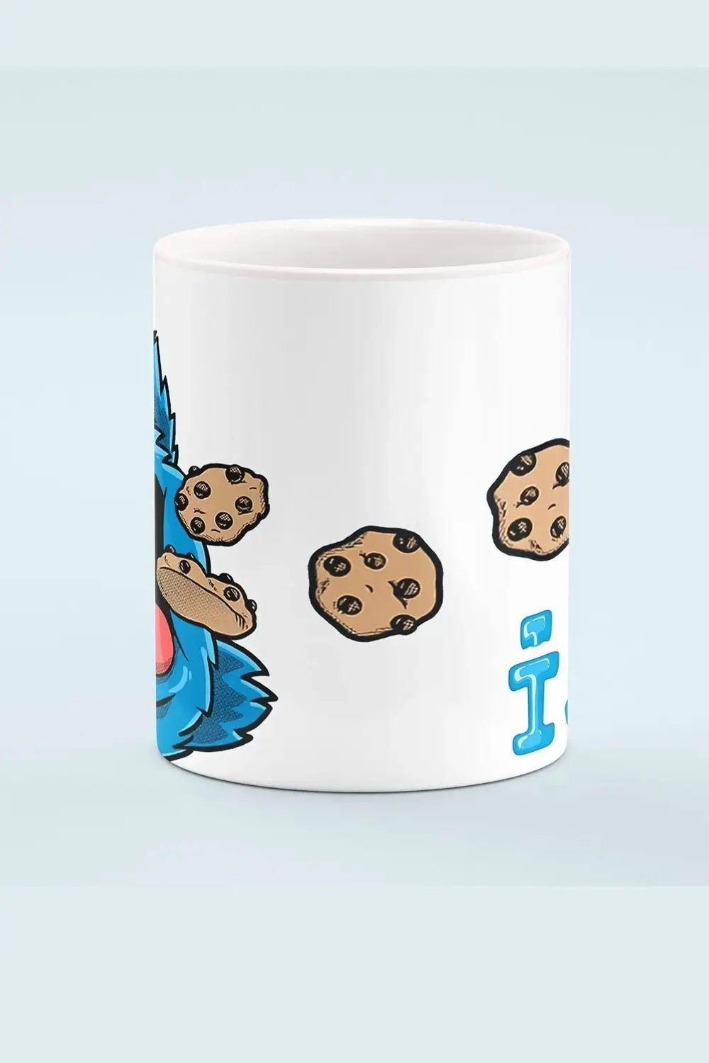 Kurabiye Canavarı Temalı, Hediyelik, Kişiye Özel İsimli Porselen