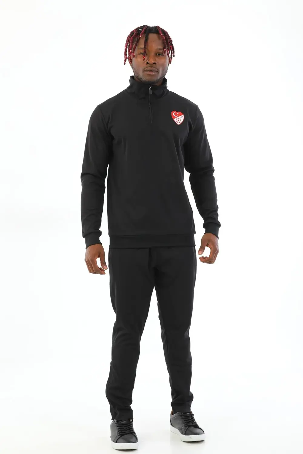 Kural18 Tff Armalı Ve Yazılı Erkek Siyah Antrenman Eşofman Takımı