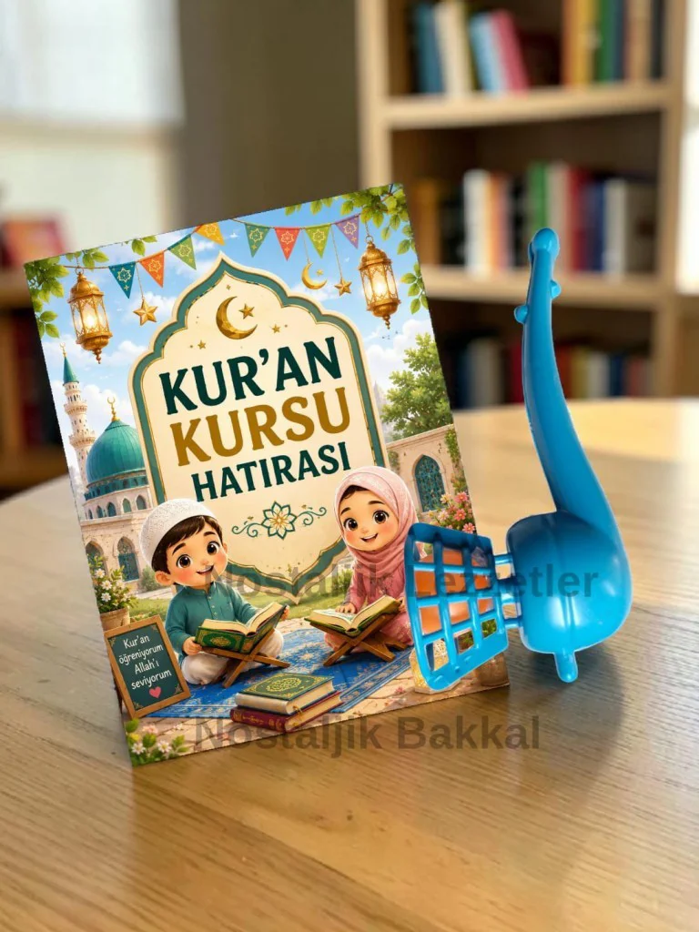 Kur'an Kursu Hatırası 10 Adet Pipo Şeklinde Üflemeli Top Tebrik Kartı Hediye Seti