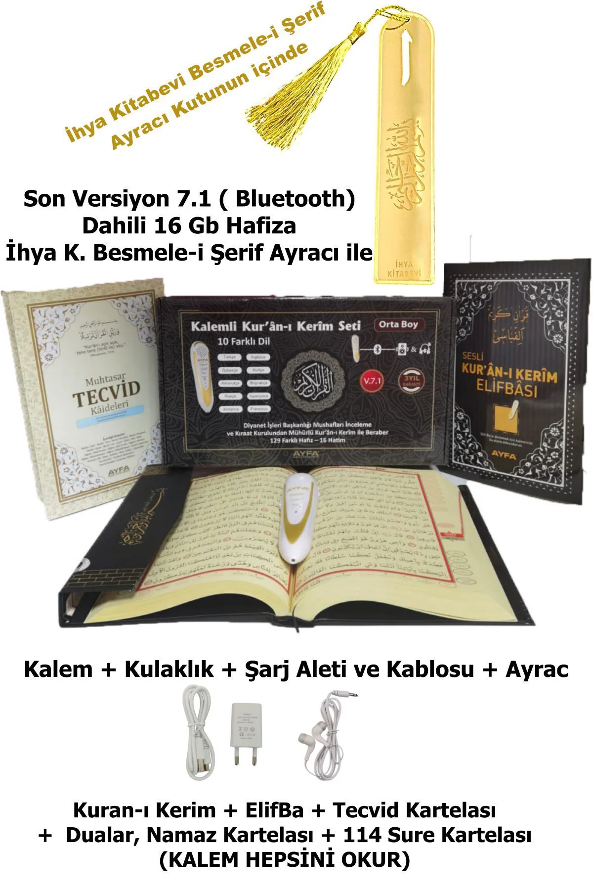 Kuran Okuyan Kalem Kalemli Kuranı Kerim Bluetoothlu Diyanet Onayl