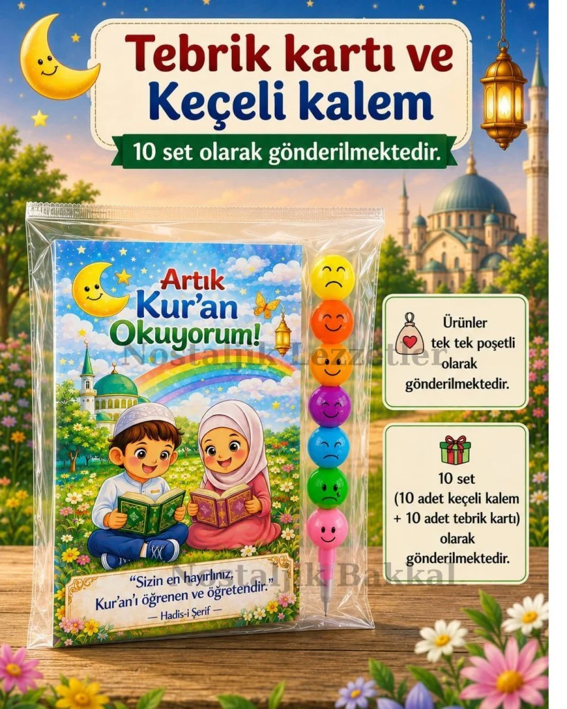 Kur'an Okuyorum Hediyesi 10 Set Kur'an Kursu-Hatim Töreni Hatıras Kur'an Okuyorum Hediyesi 10 Set Kur'an Kursu-Hatim Töreni Hatıras