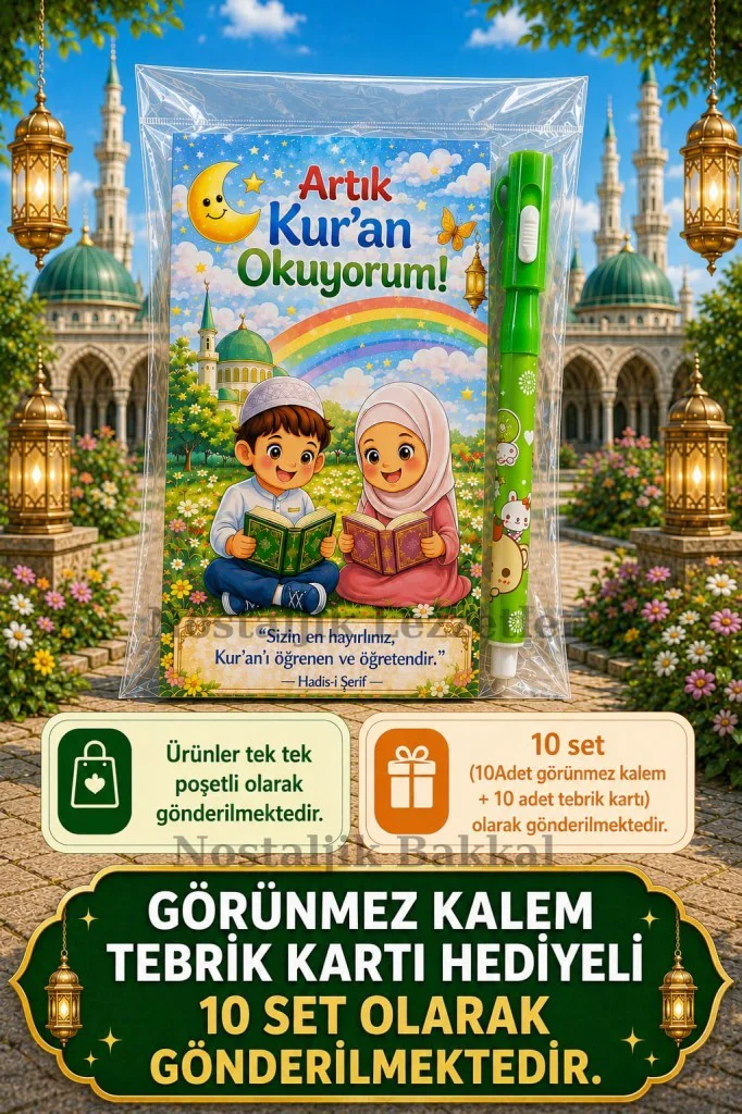 Kur'an Okuyorum Hediyesi 10 Set Kur'an Kursu-Hatim Töreni Hatıras